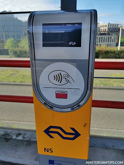 OV-chipkaart reader in Amsterdam transport